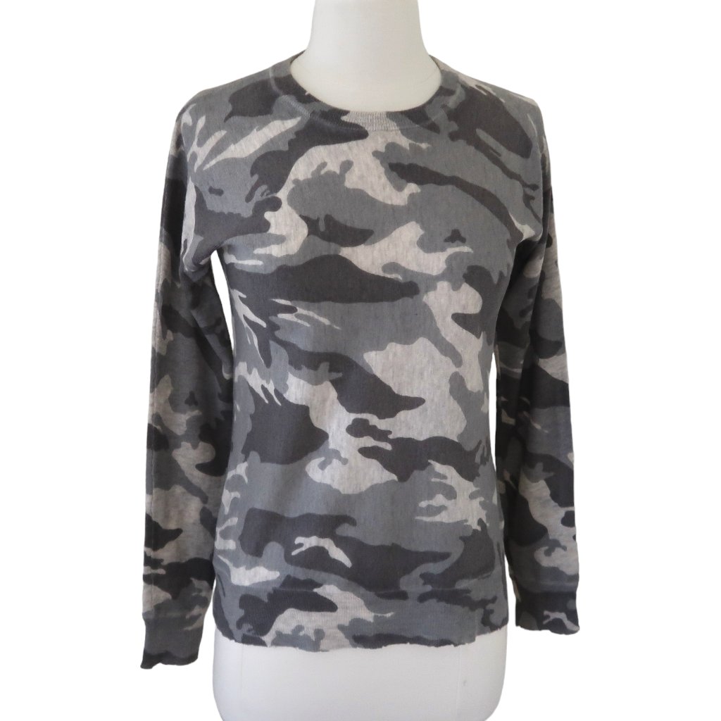 Zadig & Voltaire Camo Print Cashmere Sweater Sz Xs